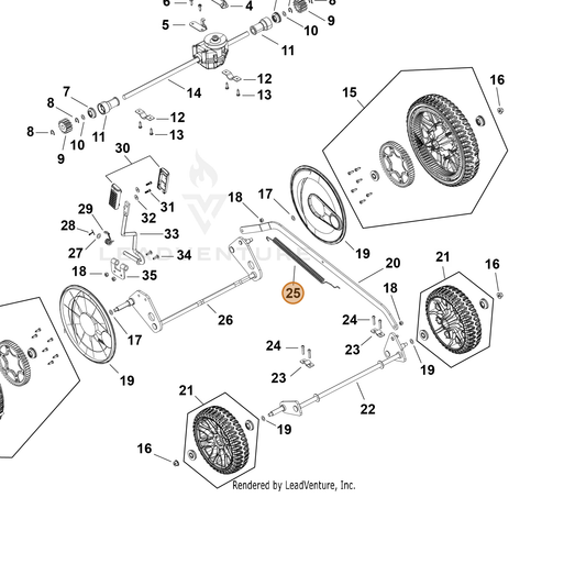 Echo part YH476000350 — IPL diagram snippet (6x zoom, amber highlight)