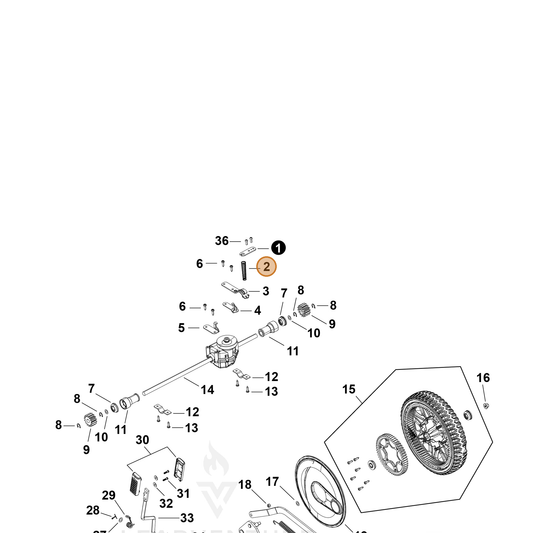 Echo part YH476000360 — IPL diagram snippet (6x zoom, amber highlight)