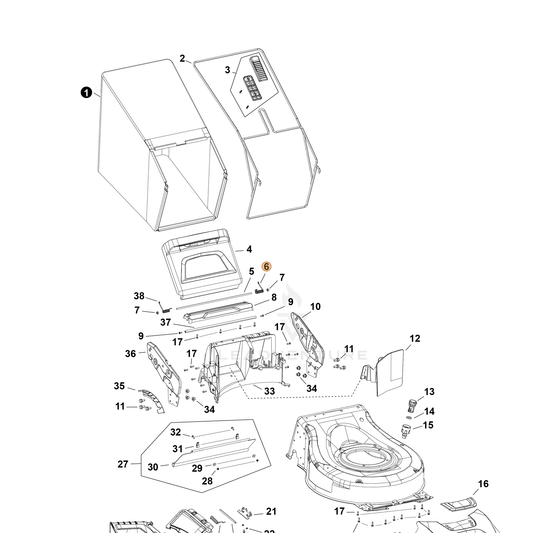 Echo part YH476000400 — IPL diagram snippet (6x zoom, amber highlight)