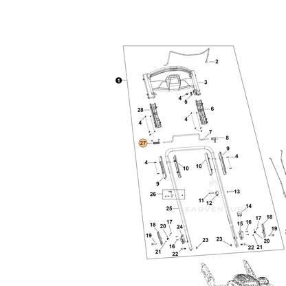 Echo part YH476000420 — IPL diagram snippet (6x zoom, amber highlight)