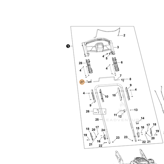 Echo part YH476000420 — IPL diagram snippet (6x zoom, amber highlight)