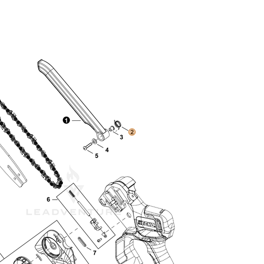 Echo part YH476000440 — IPL diagram snippet (6x zoom, amber highlight)
