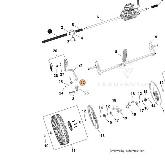 Echo part YH476000521 — IPL diagram snippet (6x zoom, amber highlight)