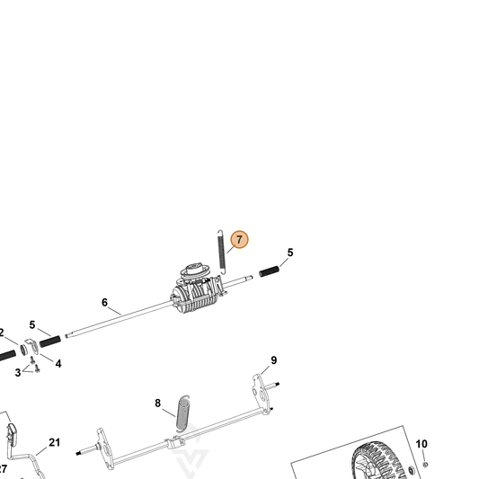 Echo part YH476000530 — IPL diagram snippet (6x zoom, amber highlight)