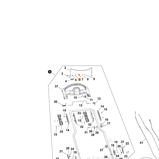 Echo part YH476000550 — IPL diagram snippet (6x zoom, amber highlight)