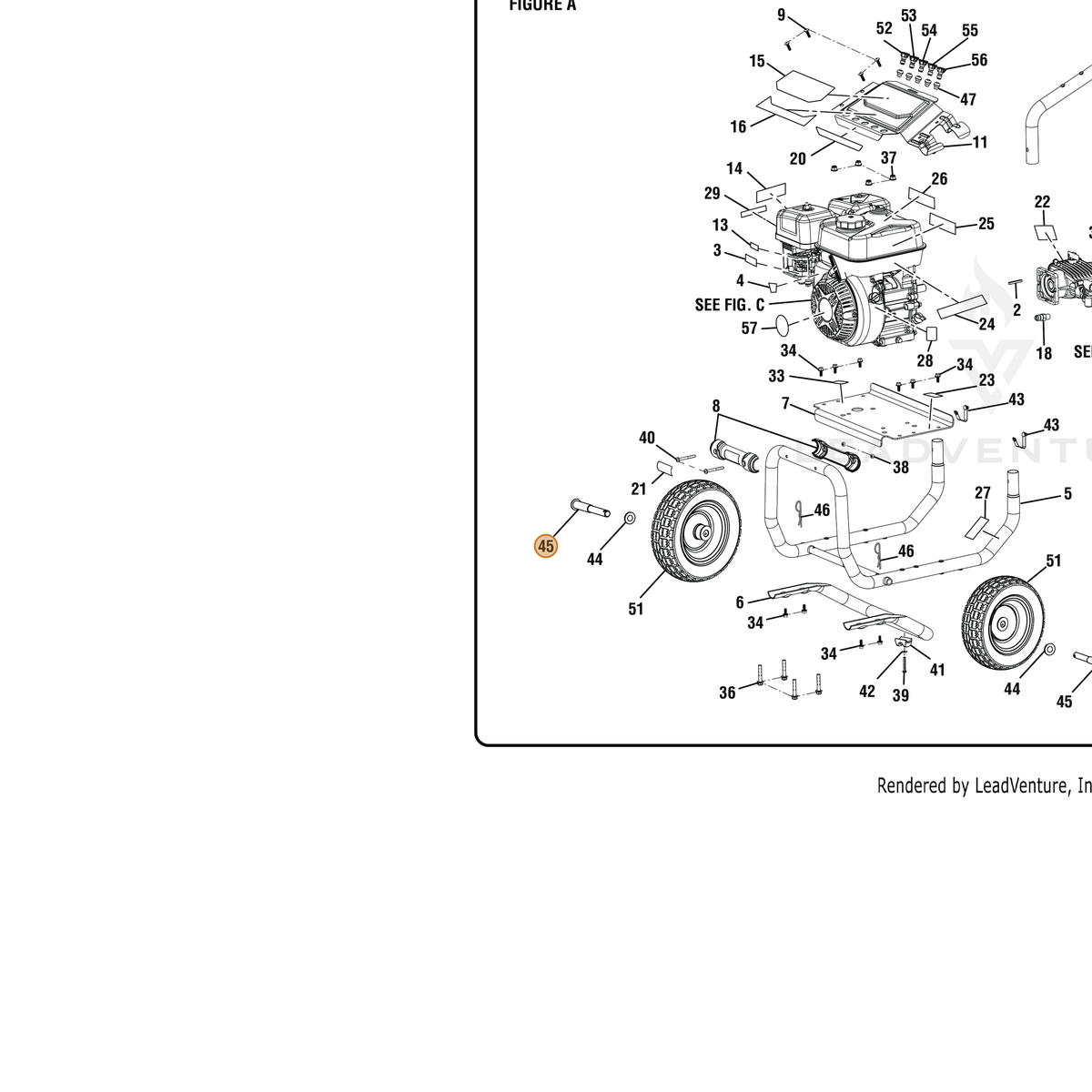 ECHO part YH478000040 — IPL diagram snippet (6x zoom, amber highlight)