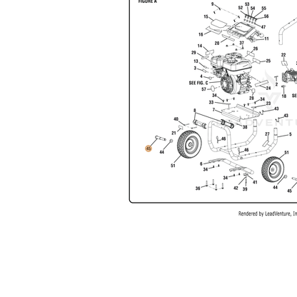 ECHO part YH478000040 — IPL diagram snippet (6x zoom, amber highlight)