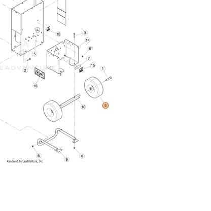 ECHO part YH478000060 — IPL diagram snippet (6x zoom, amber highlight)