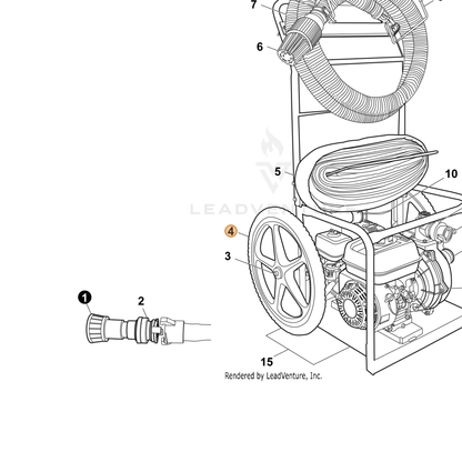 ECHO part YH478000110 — IPL diagram snippet (6x zoom, amber highlight)