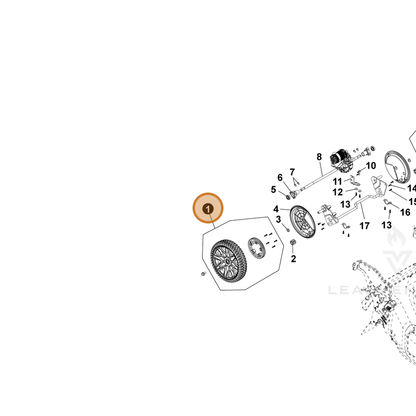 ECHO part YH478000190 — IPL diagram snippet (6x zoom, amber highlight)