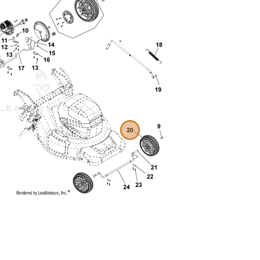 ECHO part YH478000210 — IPL diagram snippet (6x zoom, amber highlight)
