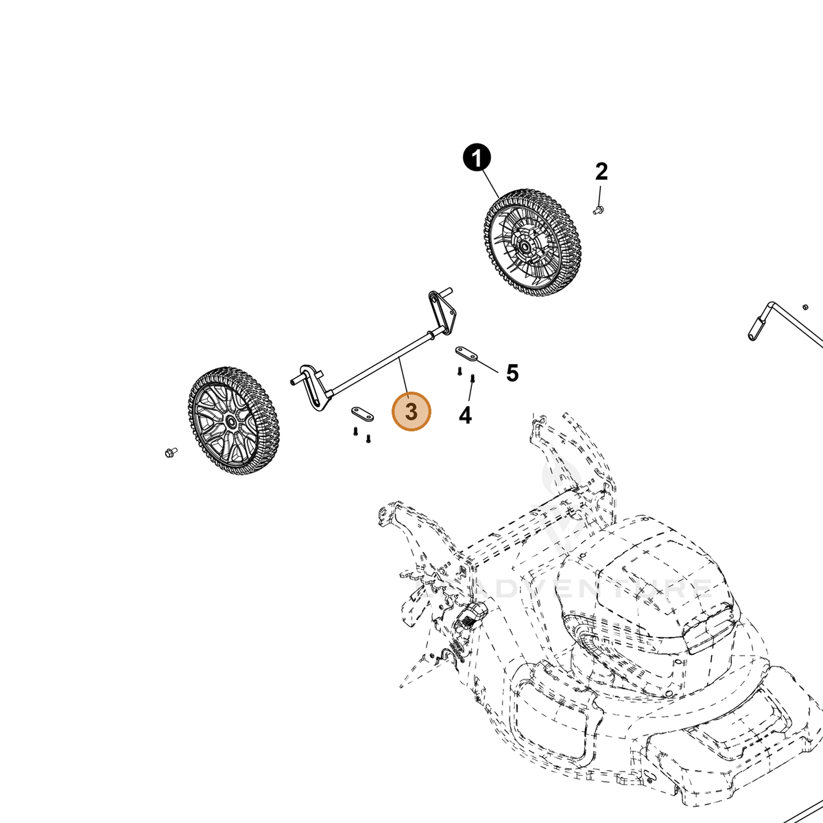 ECHO part YH478000230 — IPL diagram snippet (6x zoom, amber highlight)