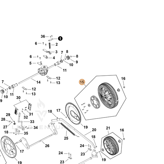Echo part YH478000270 — IPL diagram snippet (6x zoom, amber highlight)