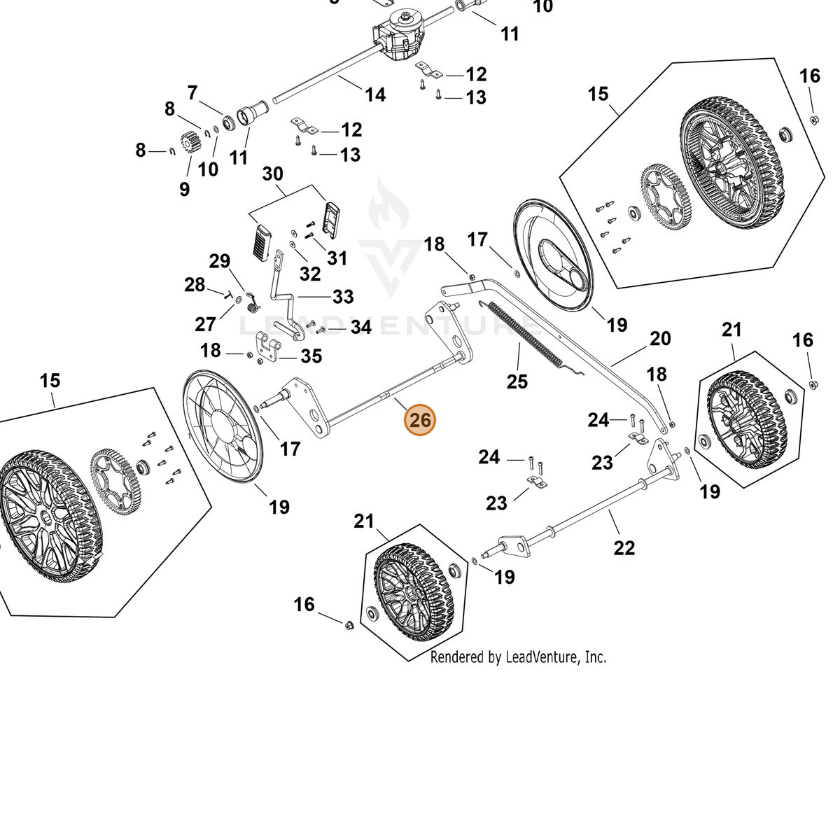 Echo part YH478000280 — IPL diagram snippet (6x zoom, amber highlight)