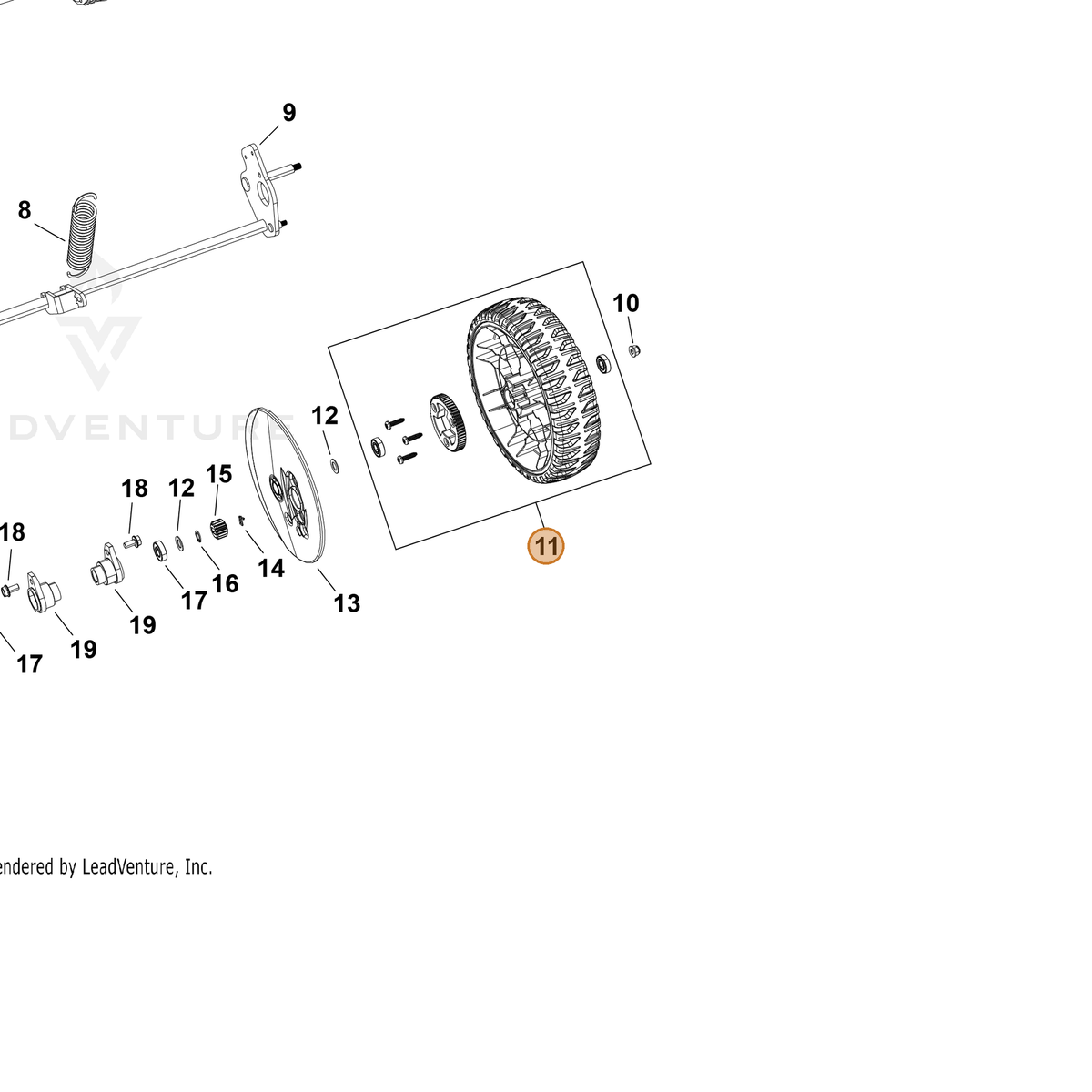 Echo part YH478000310 — IPL diagram snippet (6x zoom, amber highlight)