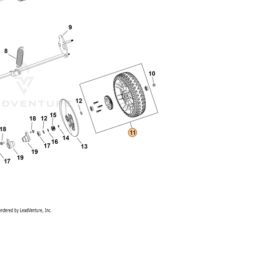 Echo part YH478000310 — IPL diagram snippet (6x zoom, amber highlight)