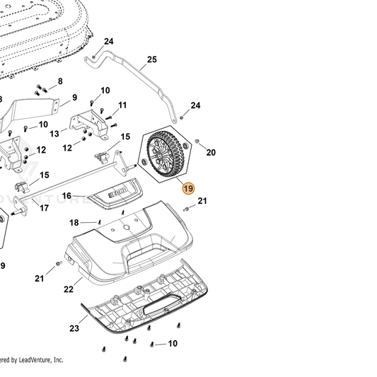 Echo part YH478000321 — IPL diagram snippet (6x zoom, amber highlight)