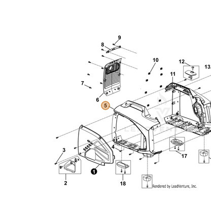 ECHO part YH479000200 — IPL diagram snippet (6x zoom, amber highlight)