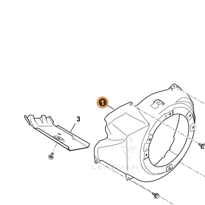 ECHO part YH479000370 — IPL diagram snippet (6x zoom, amber highlight)