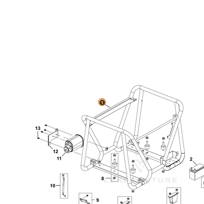 ECHO part YH479000420 — IPL diagram snippet (6x zoom, amber highlight)