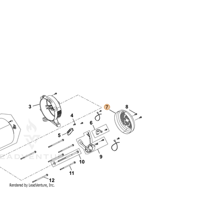 ECHO part YH479000460 — IPL diagram snippet (6x zoom, amber highlight)