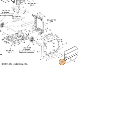 ECHO part YH479000530 — IPL diagram snippet (6x zoom, amber highlight)