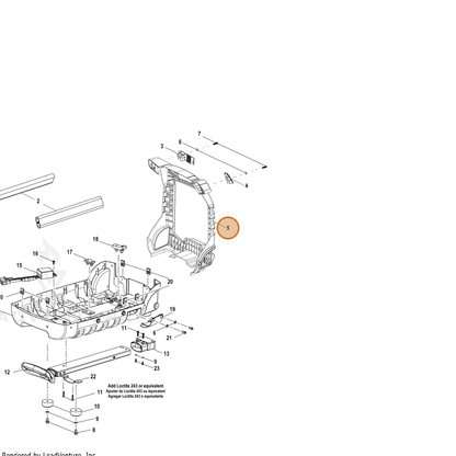 ECHO part YH479000560 — IPL diagram snippet (6x zoom, amber highlight)