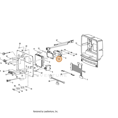 ECHO part YH479000640 — IPL diagram snippet (6x zoom, amber highlight)