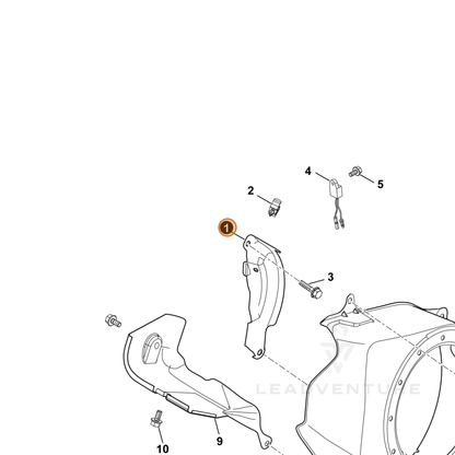 ECHO part YH479000700 — IPL diagram snippet (6x zoom, amber highlight)