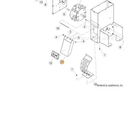 ECHO part YH479000800 — IPL diagram snippet (6x zoom, amber highlight)