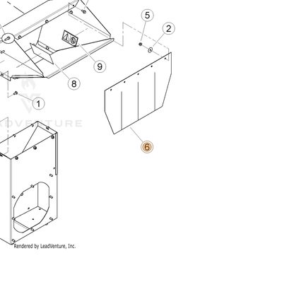 ECHO part YH479000840 — IPL diagram snippet (6x zoom, amber highlight)