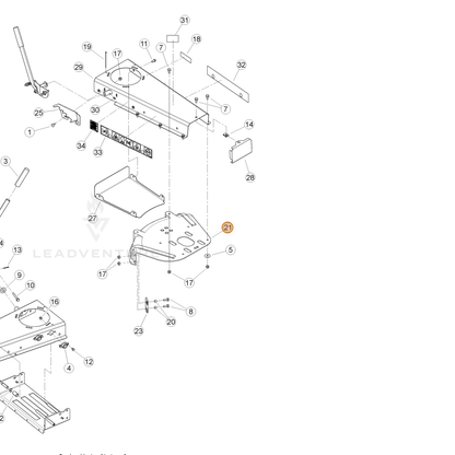 ECHO part YH479000870 — IPL diagram snippet (6x zoom, amber highlight)