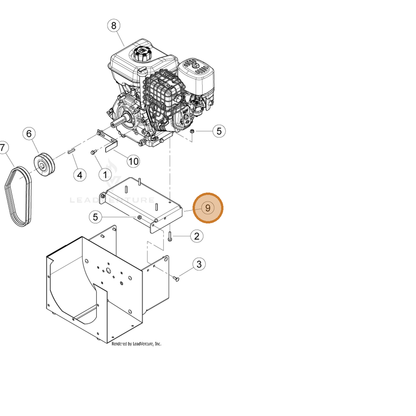ECHO part YH479000890 — IPL diagram snippet (6x zoom, amber highlight)