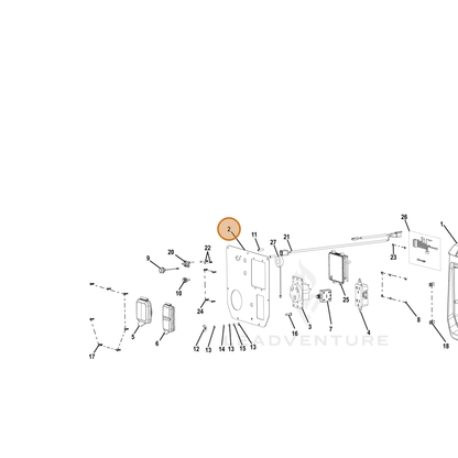 ECHO part YH479000930 — IPL diagram snippet (6x zoom, amber highlight)