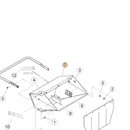 ECHO part YH479000950 — IPL diagram snippet (6x zoom, amber highlight)