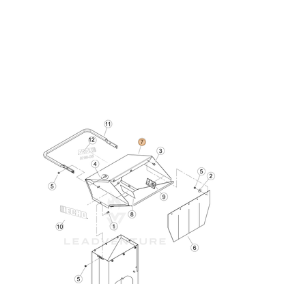 ECHO part YH479000960 — IPL diagram snippet (6x zoom, amber highlight)