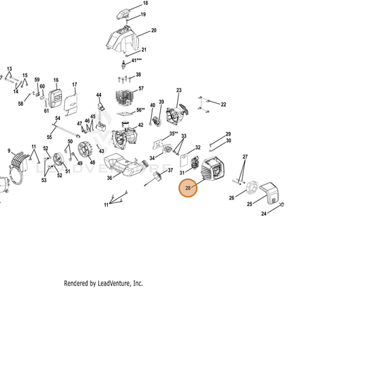Echo part YH479001070 — IPL diagram snippet (6x zoom, amber highlight)