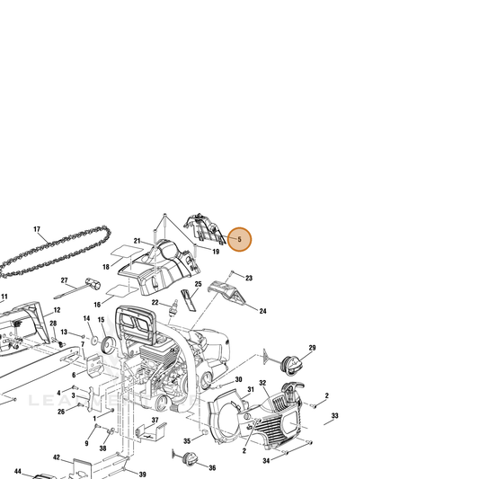 Echo part YH479001140 — IPL diagram snippet (6x zoom, amber highlight)