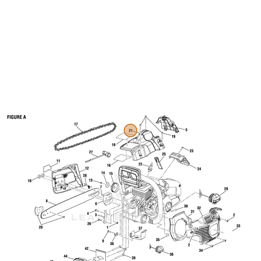 Echo part YH479001150 — IPL diagram snippet (6x zoom, amber highlight)
