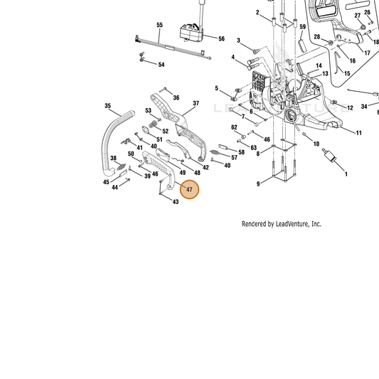 Echo part YH479001180 — IPL diagram snippet (6x zoom, amber highlight)
