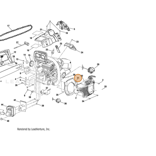 Echo part YH479001240 — IPL diagram snippet (6x zoom, amber highlight)