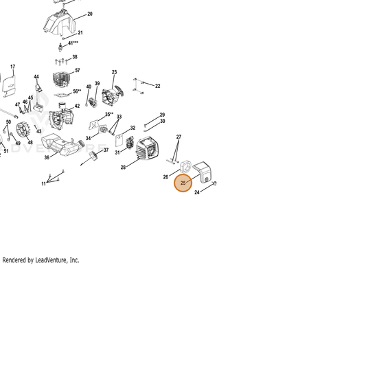 Echo part YH479001270 — IPL diagram snippet (6x zoom, amber highlight)