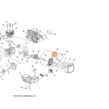 Echo part YH479001310 — IPL diagram snippet (6x zoom, amber highlight)
