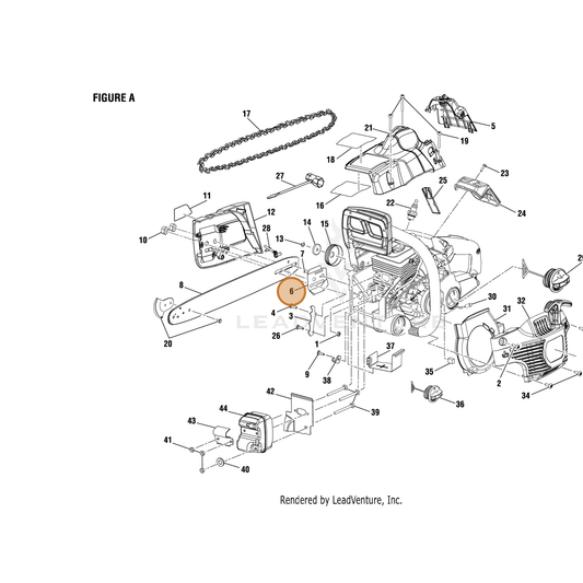 Echo part YH479001320 — IPL diagram snippet (6x zoom, amber highlight)