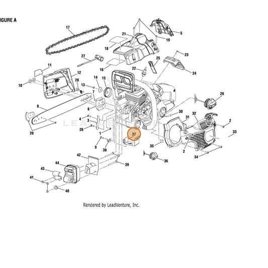 Echo part YH479001350 — IPL diagram snippet (6x zoom, amber highlight)
