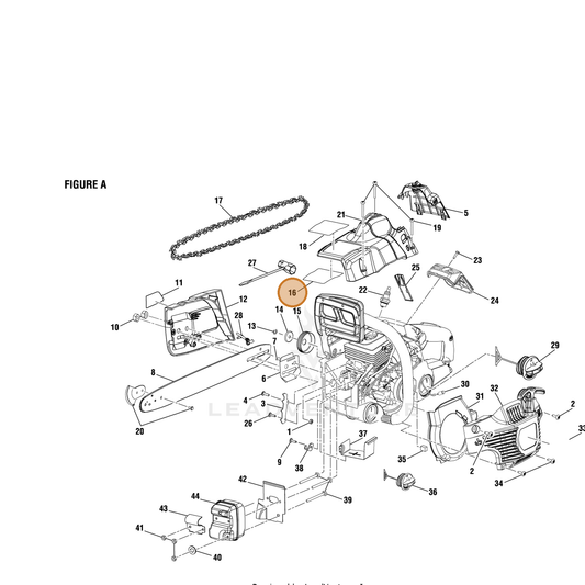 Echo part YH479001360 — IPL diagram snippet (6x zoom, amber highlight)