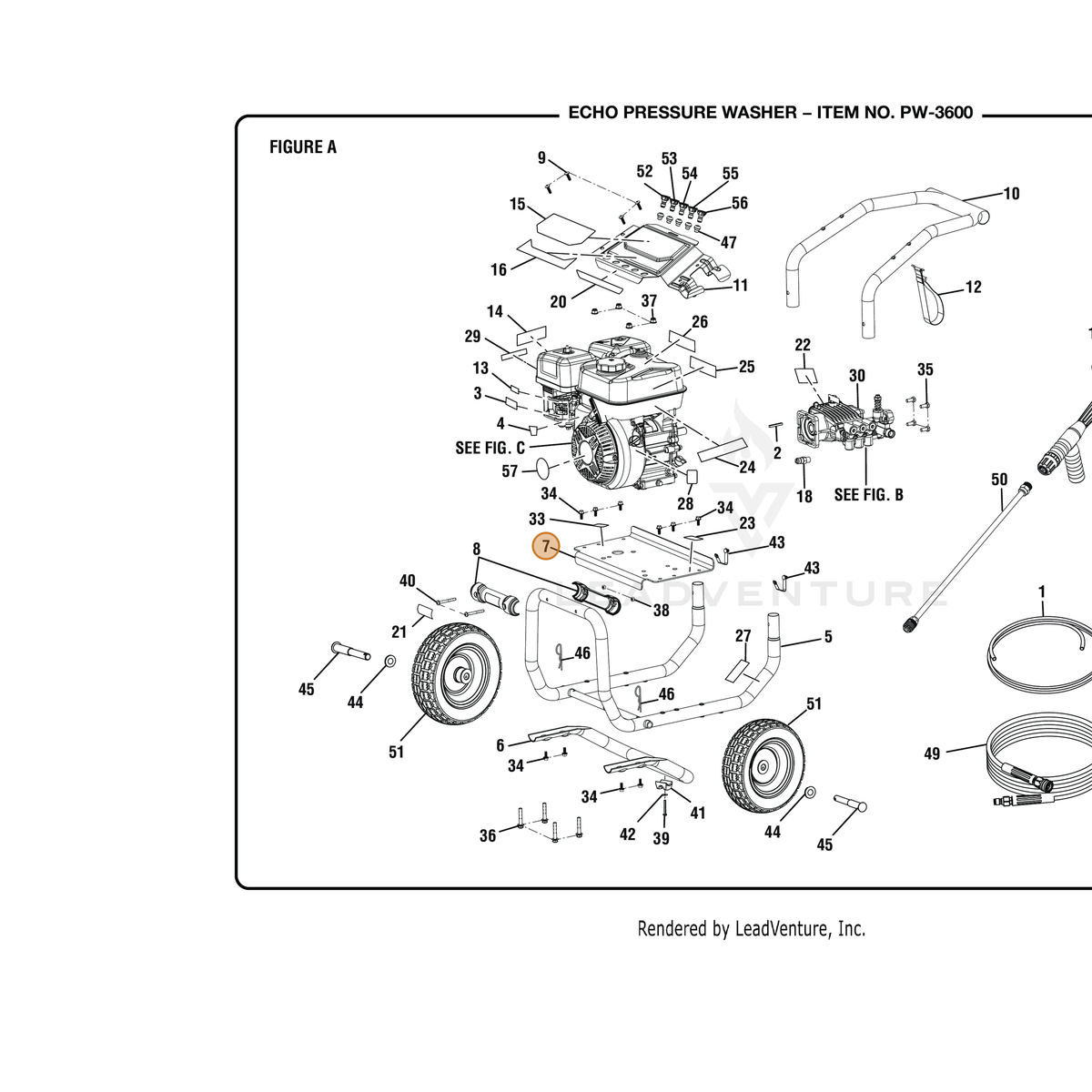 ECHO part YH479001380 — IPL diagram snippet (6x zoom, amber highlight)
