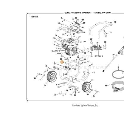 ECHO part YH479001380 — IPL diagram snippet (6x zoom, amber highlight)
