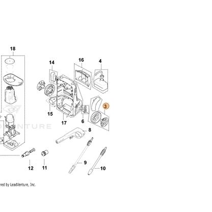 ECHO part YH479001480 — IPL diagram snippet (6x zoom, amber highlight)