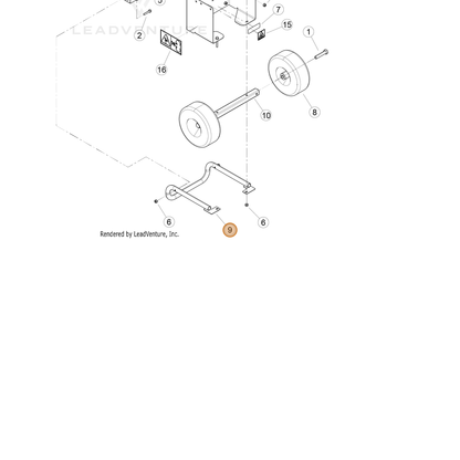 ECHO part YH479001560 — IPL diagram snippet (6x zoom, amber highlight)